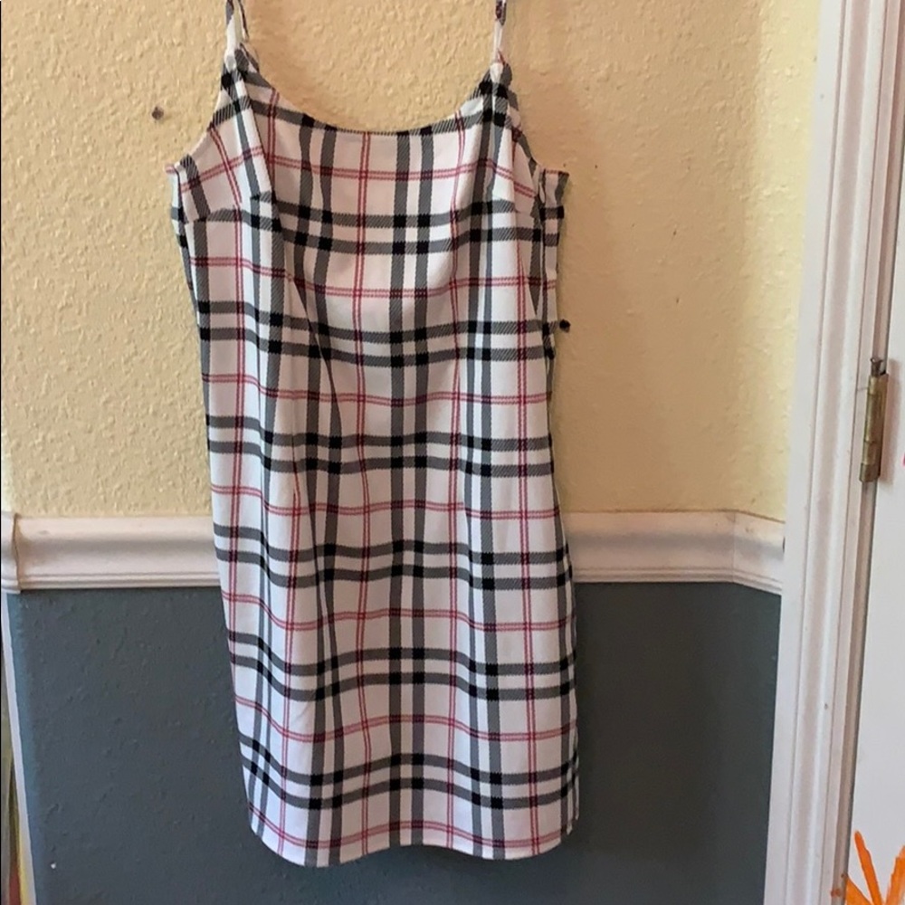 plaid dress💞